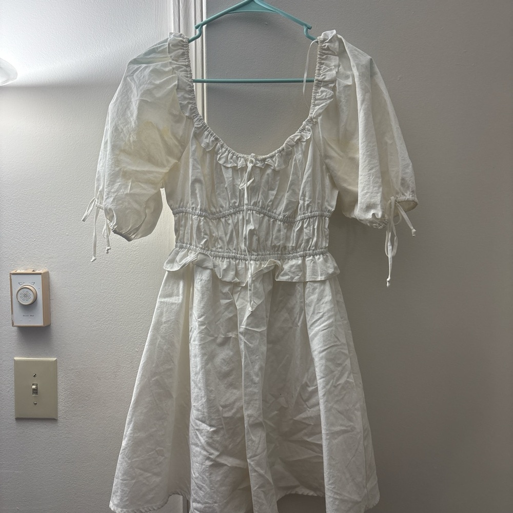 The Impeccable Pig Ivory Ruffle Dress